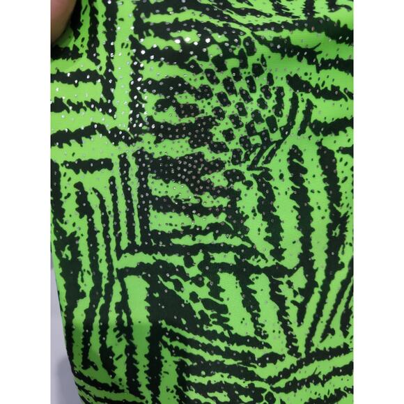 The Finals SZ 38 / L Swimsuit Wing Back Green Funnies Tiger Tribal Design - Picture 3 of 7